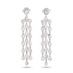 14k White Gold Bezel Diamond Dangle Drop Earrings (1.20 Ct. t.w.)