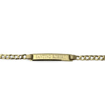 Baby Boy 14K Yellow Gold ID Curb Link Bracelet