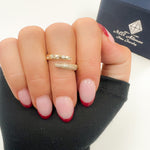 Trendy 14k Yellow Gold Diamond Wrap Ring