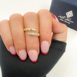 Trendy 14k Yellow Gold Diamond Wrap Ring