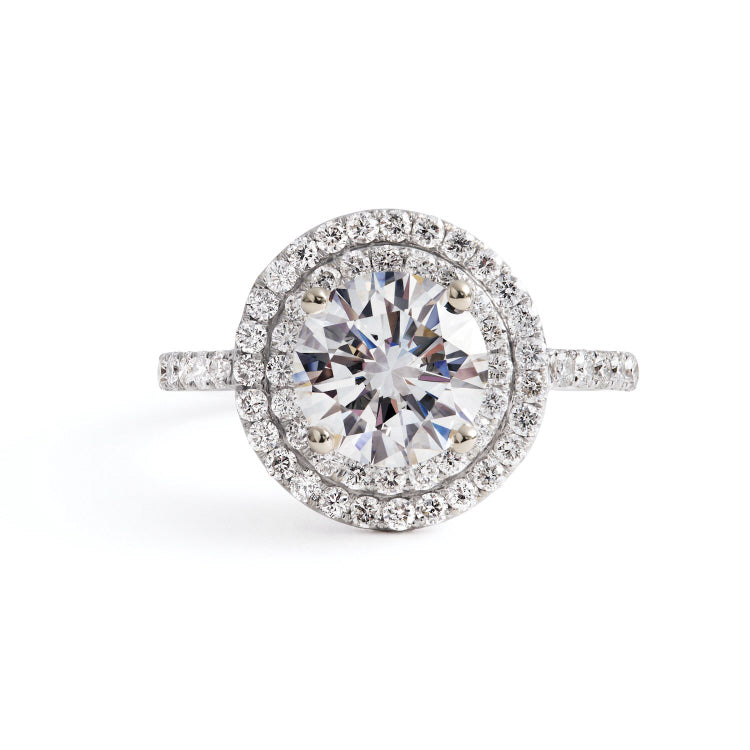 
  
  Round Diamond Double Halo Engagement Ring ** Call for price
  
