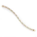 14K Yellow Gold Diamond Paper Clip Style Bracelet