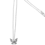Beautiful White Gold Diamond Butterfly Pendant Necklace