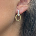 
  
  14K Two Tone Door Knocker Earrings
  
