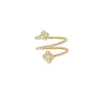 
  
  14K Yellow Gold Diamond Clover Bypass Ring
  

