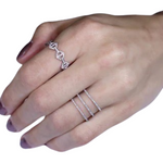 
  
  14k White Gold Triangular Design Diamond Eternity Ring
  
