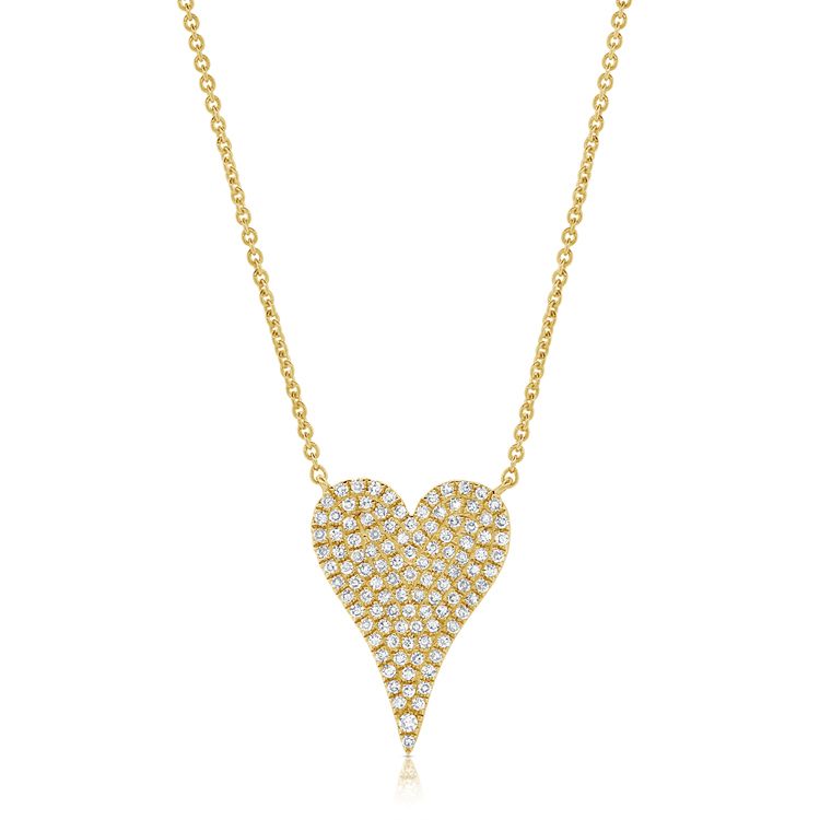 
  
  14k Yellow Gold Diamond Heart Necklace
  
