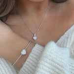 
  
  14K White Gold Diamond Heart Enhancer Pendant
  
