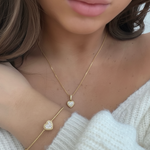 
  
  14K Yellow Gold Diamond Heart Bangle
  
