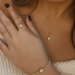 
  
  14K Yellow Gold Diamond Clover Bypass Ring
  
