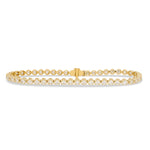 
  
  14KT Yellow Gold Round Diamond Crown Set Tennis Bracelet
  
