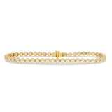 
  
  14KT Yellow Gold Round Diamond Crown Set Tennis Bracelet
  
