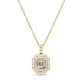 
  
  14K Yellow Gold Diamond Cluster Pendant on 14k Yellow Gold Chain
  
