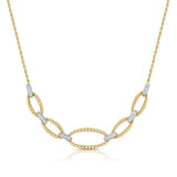 
  
  14K Yellow Gold and Diamond Link Necklace
  
