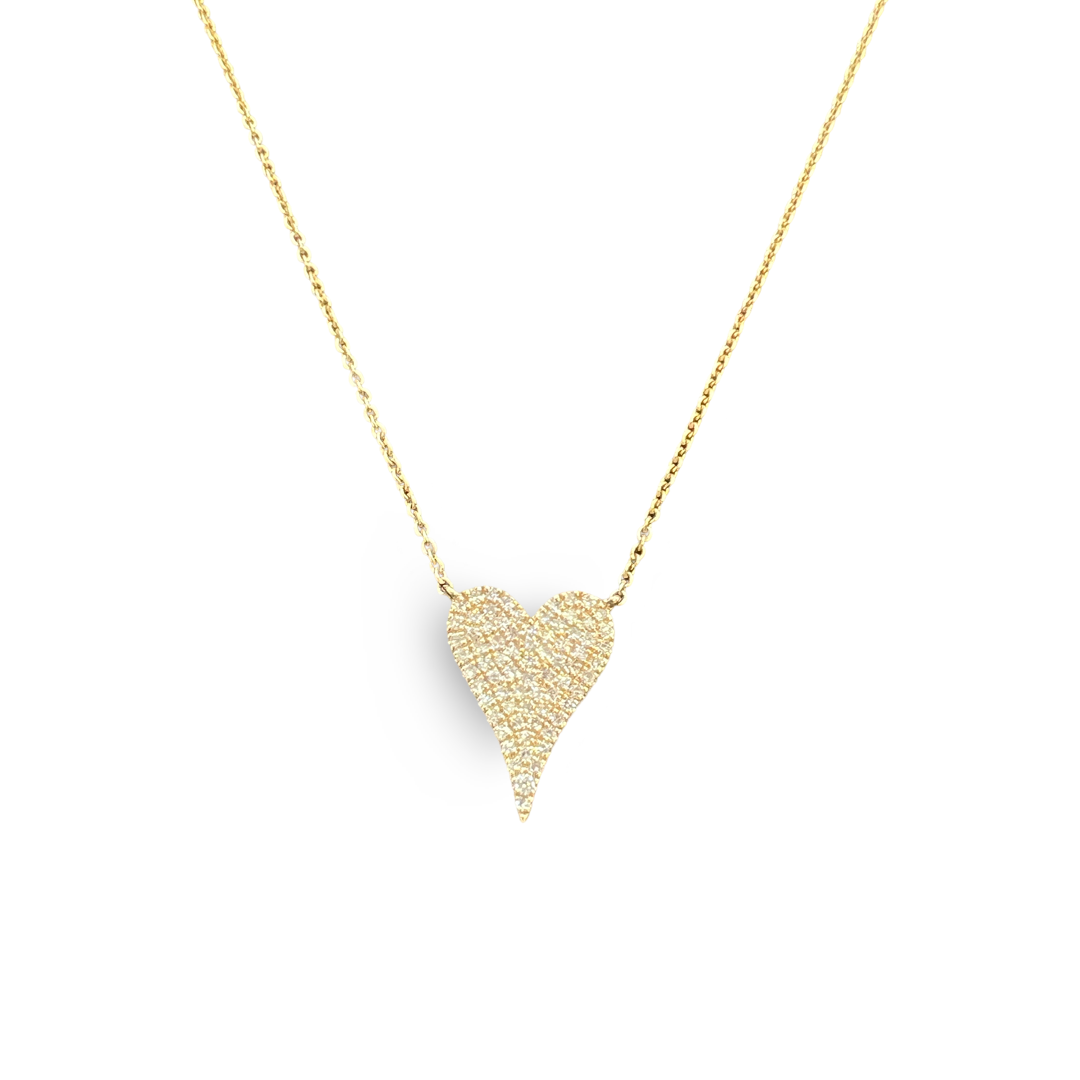 
  
  14k Yellow Gold Diamond Heart Necklace
  
