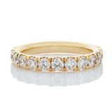 18k Yellow Gold Diamond Comfort Fit 1/2 Way Wedding Band 1.03ct. t.w.