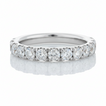 
  
  Diamond Wedding Band 1/2 Around - 0.98cts. - 18K White Gold
  
