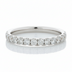 
  
  Diamond Wedding Band 1/2 Around - 18K White Gold - 0.72ct
  
