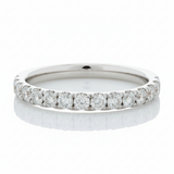 
  
  Diamond Wedding Band 1/2 Around - 18K White Gold - 0.72ct
  
