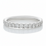 
  
  Diamond Wedding Band 3/4 Around - 1.02cts. - 18K White Gold
  
