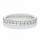 
  
  Diamond Wedding Band 3/4 Around - 1.02cts. - 18K White Gold
  
