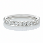 
  
  Diamond Wedding Band 1/2 Around - 14k White Gold - 0.43cts
  

