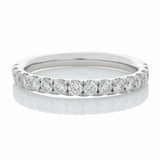 
  
  Diamond Wedding Band 1/2 Around - 14k White Gold - 0.43cts
  
