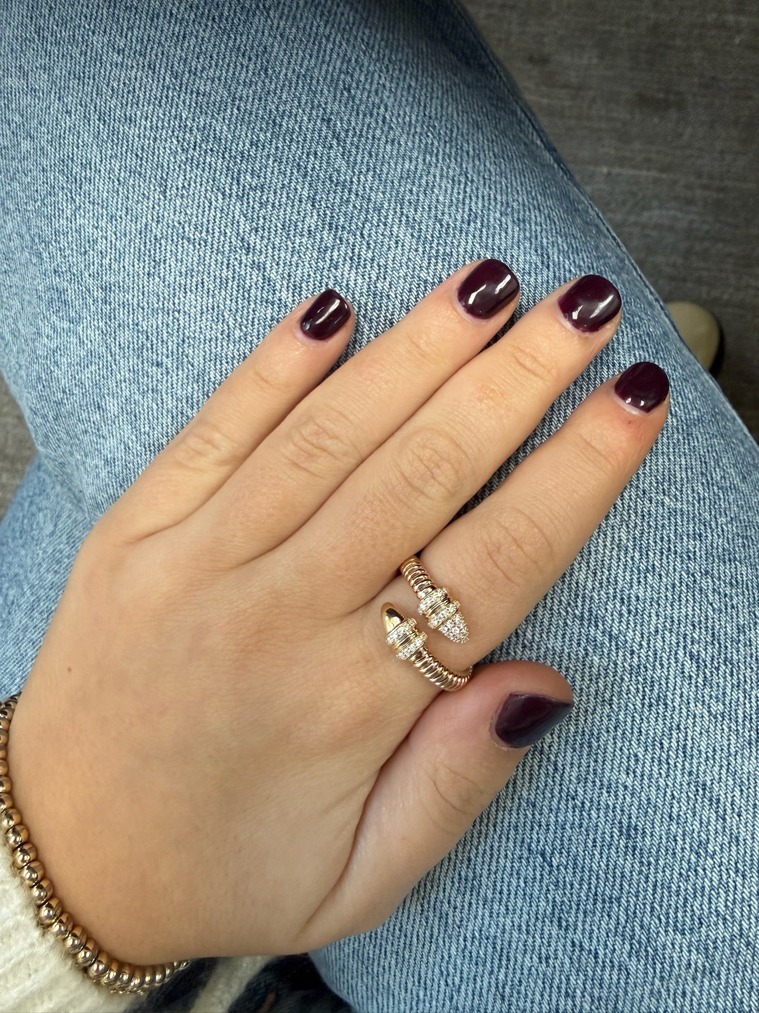 
  
  14K Yellow Gold Diamond Wrap Ring
  
