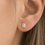 
  
  14KT Yellow Gold Lab Grown Emerald Cut Diamond Stud Bezel Set Earrings (0.50cts. t.w.)
  
