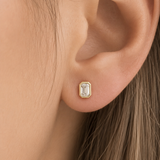 
  
  14KT Yellow Gold Lab Grown Emerald Cut Diamond Stud Bezel Set Earrings (0.50cts. t.w.)
  
