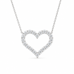 
  
  14KT White Gold Lab Grown Diamond Heart Necklace
  
