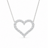 
  
  14KT White Gold Lab Grown Diamond Heart Necklace
  
