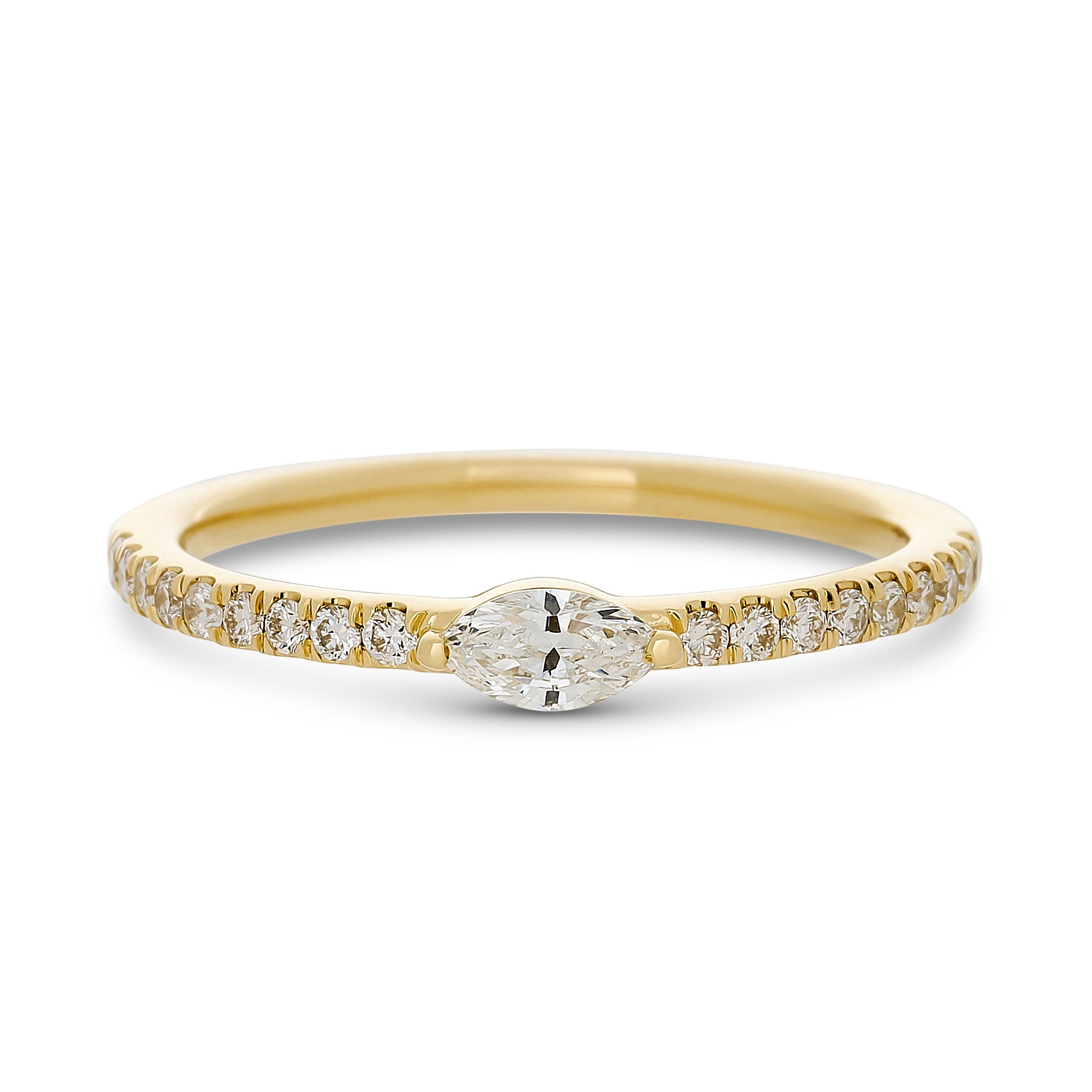 
  
  14K Yellow Gold Marquise Diamond Ring
  
