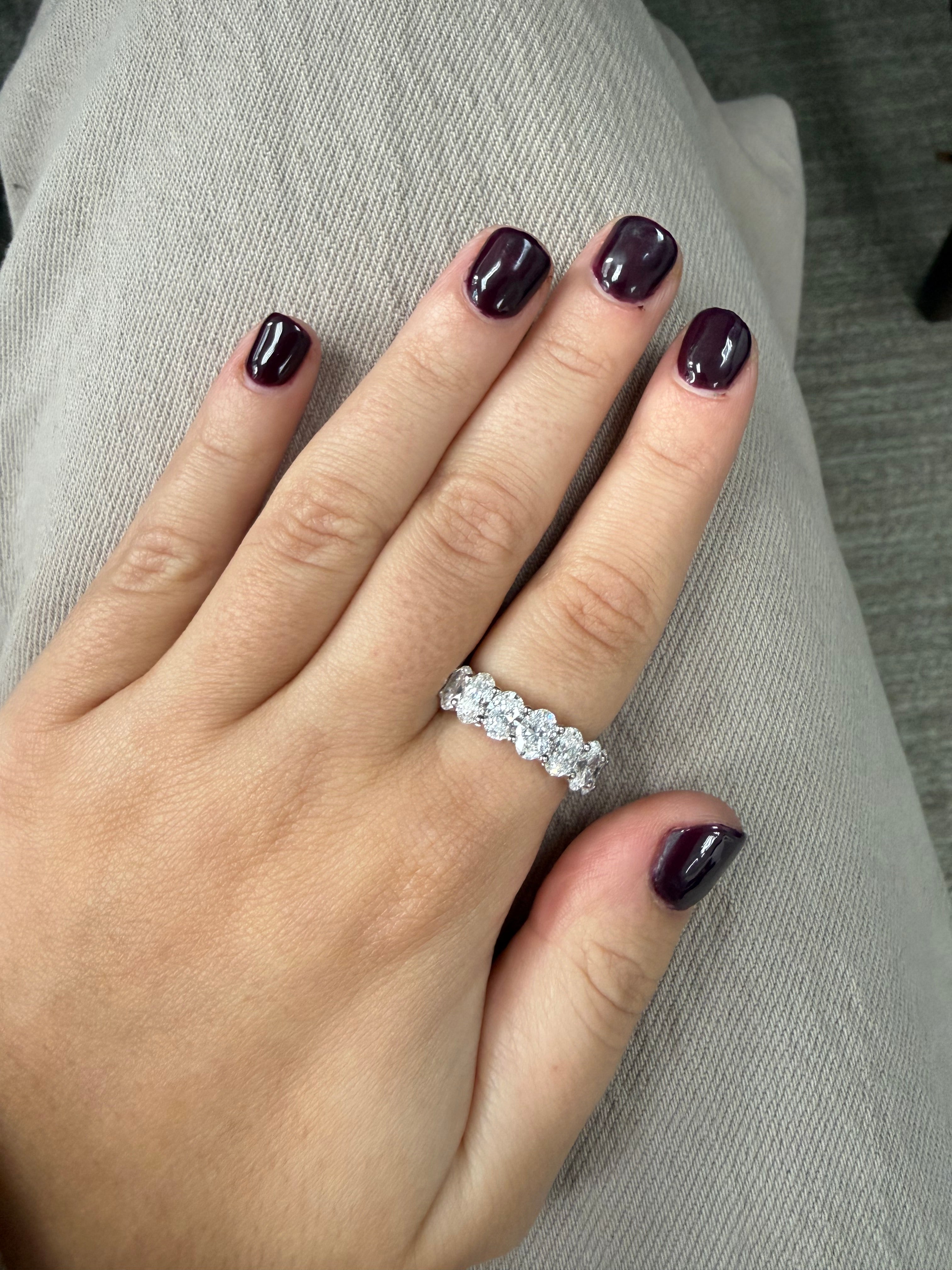 
  
  14K White Gold Lab Grown Oval Diamond Ring
  
