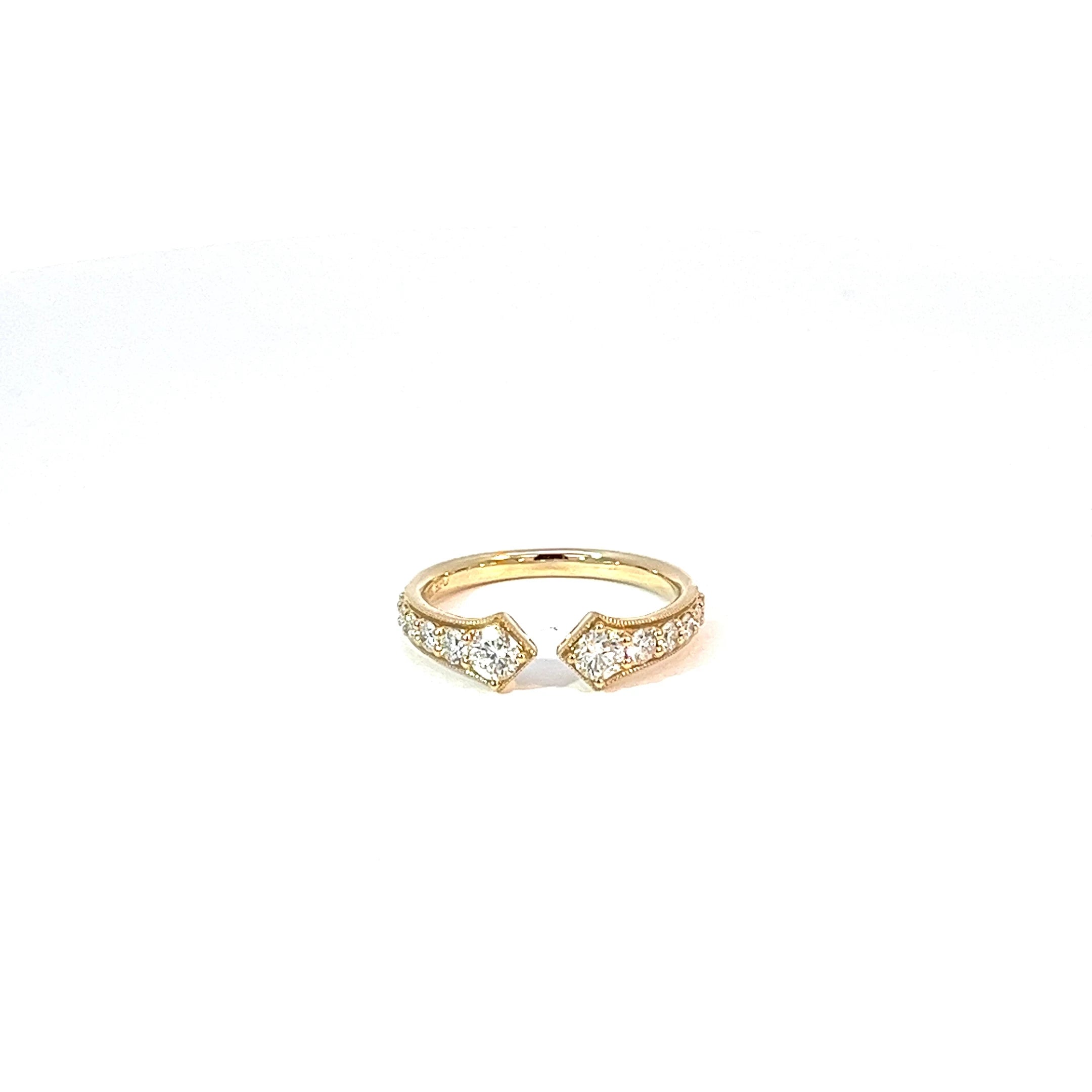 
  
  14K Yellow Gold Cuff Ring
  
