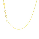 
  
  14K Yellow Gold Asymmetrical Initial Necklace
  
