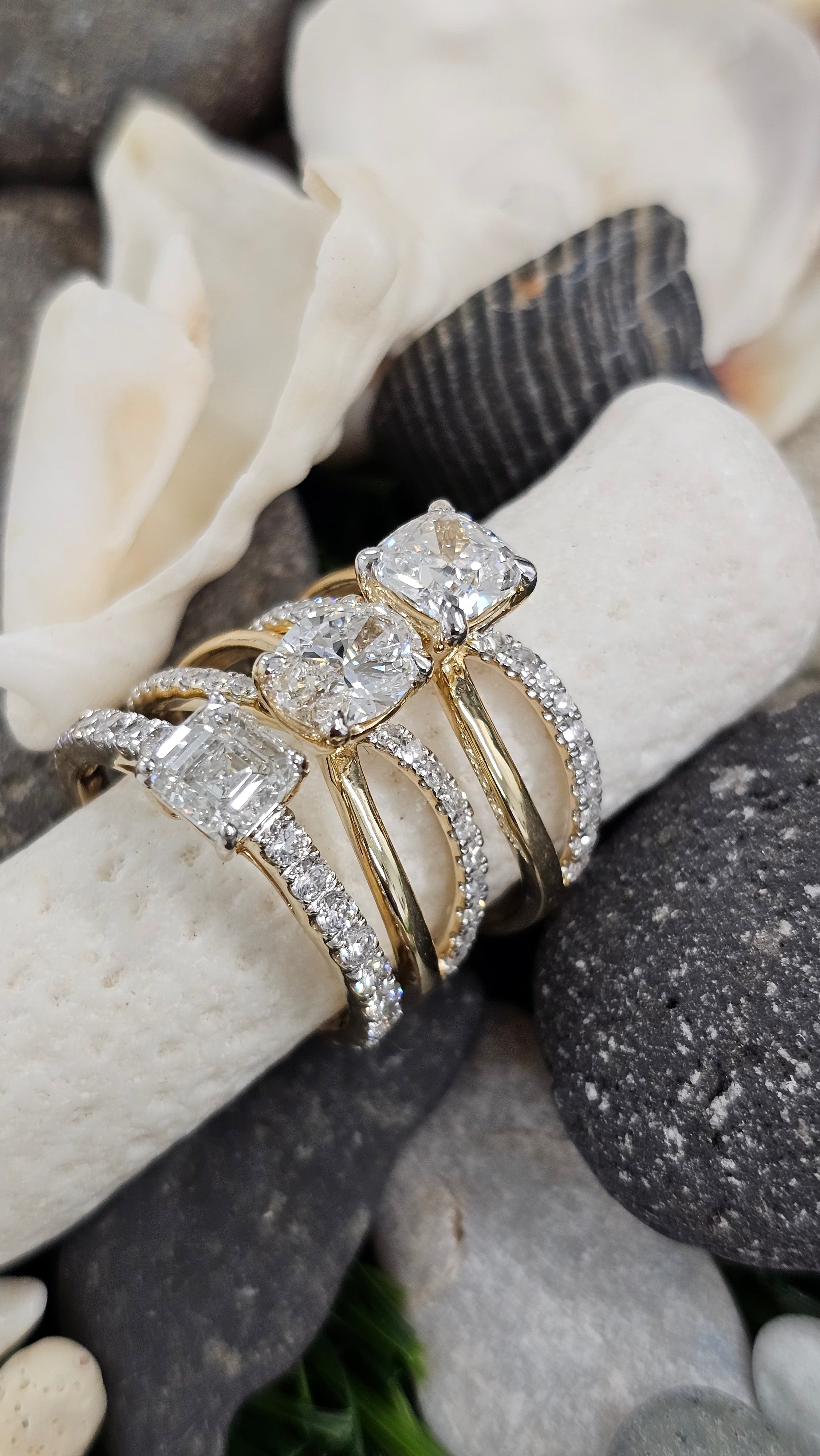 
  
  14K Yellow Gold Ascher Cut Lab Grown Engagement Ring
  
