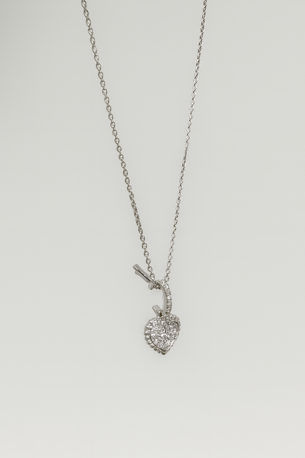 
  
  14K White Gold Diamond Heart Enhancer Pendant
  
