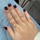 
  
  14K Yellow Gold Diamond Clover Bypass Ring
  
