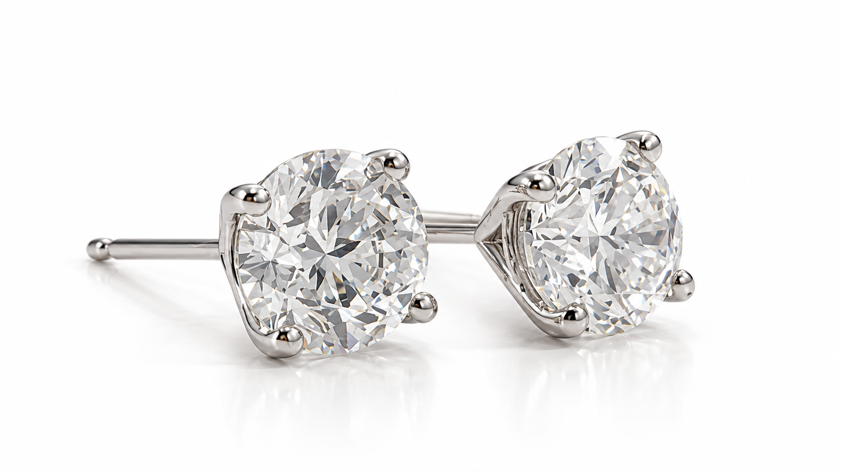 
  
  14K White Gold Lab Grown Diamond Studs 2ct. t.w.
  
