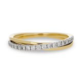 
  
  14K Yellow Gold Diamond Crossover Ring
  
