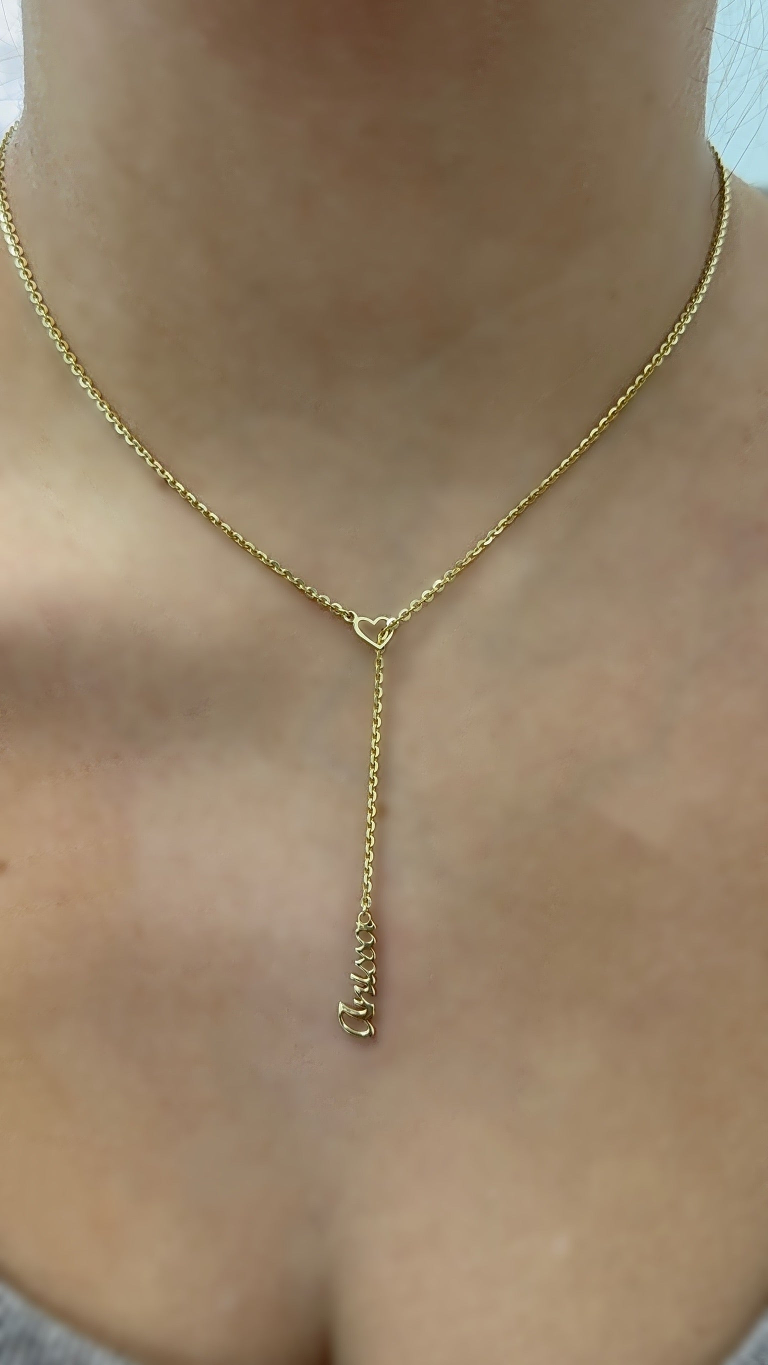 
  
  Personalized Script Name Lariat | Gold- Plated Sterling Silver
  
