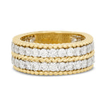 
  
  14k Yellow Gold Double Row Diamond Band
  
