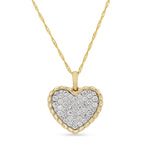 
  
  14k Two Tone Diamond Heart Pendant Necklace
  
