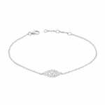 
  
  14K White Gold Diamond Evil Eye Bracelet
  
