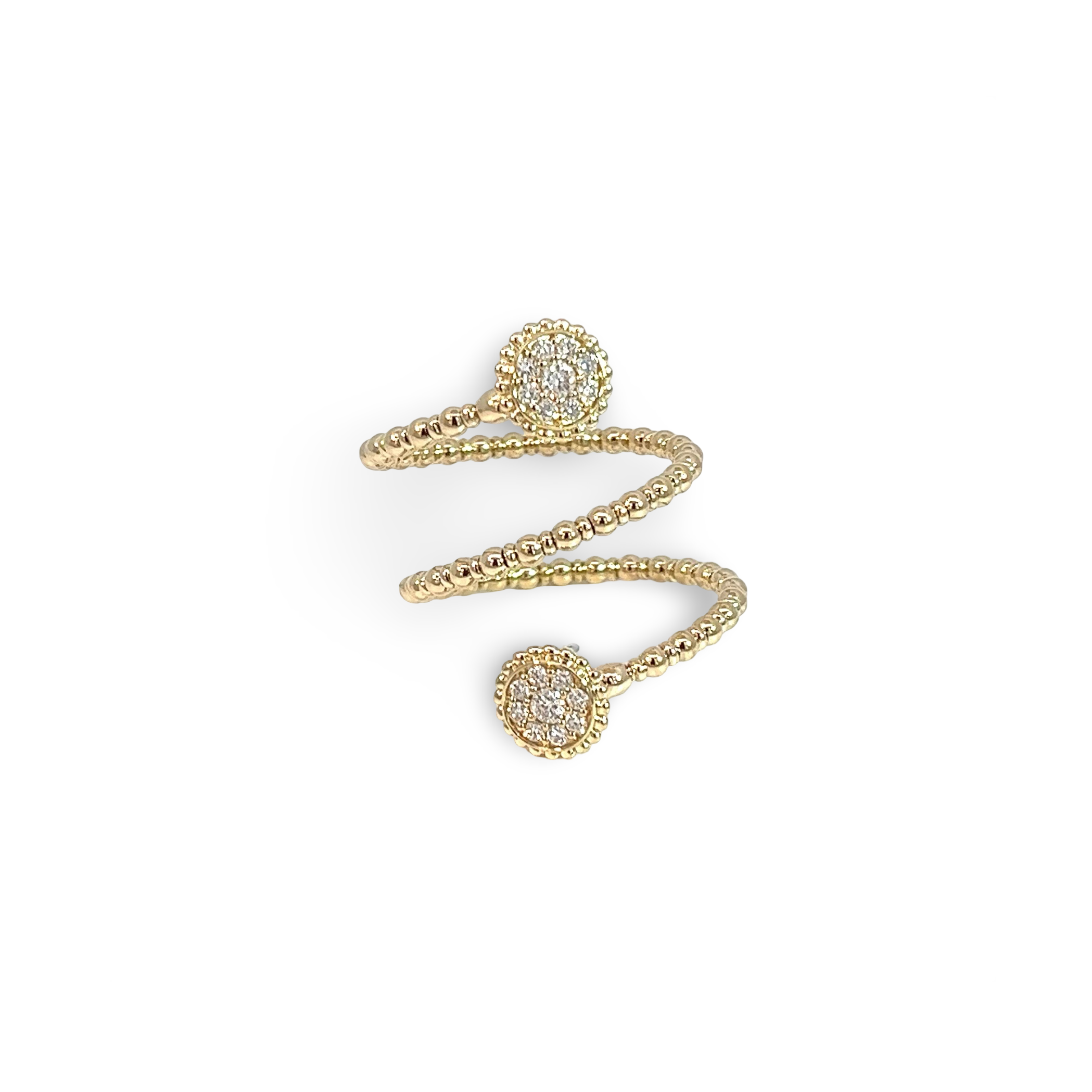 
  
  14k Yellow Gold Flexible Triple Bypass Ring
  

