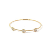 
  
  14k Yellow Gold Diamond Cluster Bangle
  
