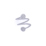 
  
  14K White Gold Flexible Bypass Ring
  
