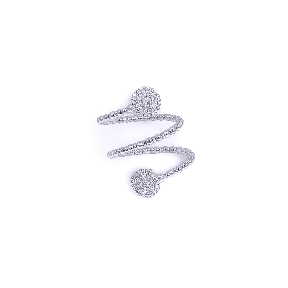 
  
  14K White Gold Flexible Bypass Ring
  
