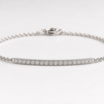 
  
  14KT White Gold Lab Grown Diamond Bar Bracelet
  
